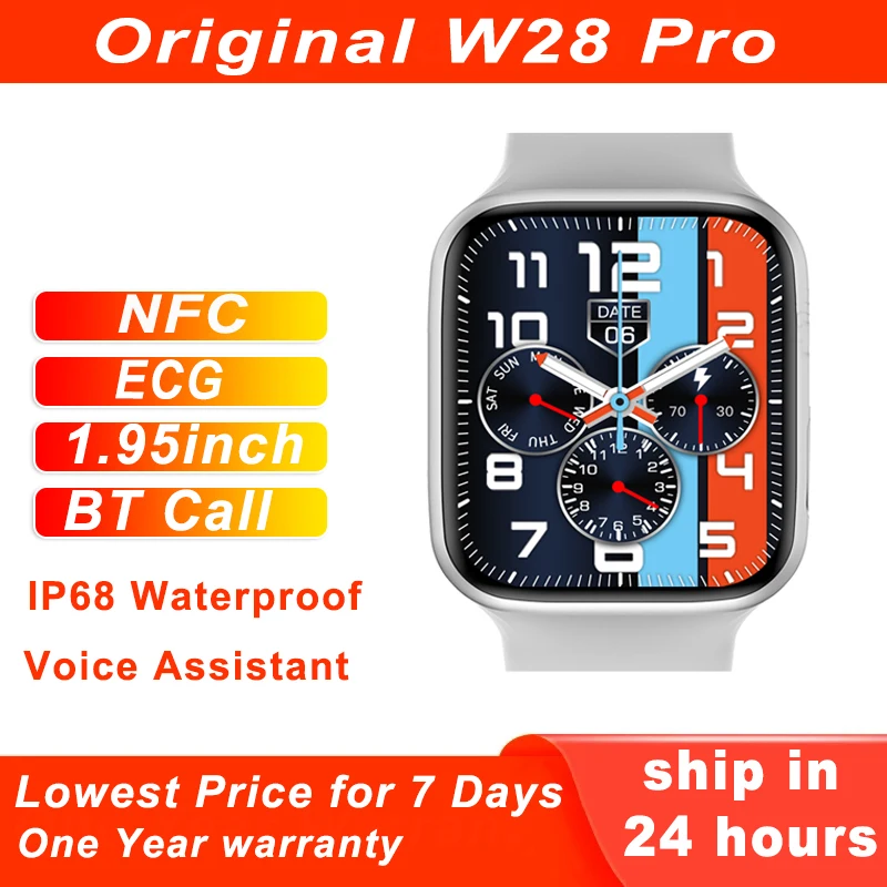 Microwear W28 Pro Smart Watch 8  Passlock Strap Lock Always On Display Bluetooth Calls NFC ECG Series 8 Smartwatch Men Women