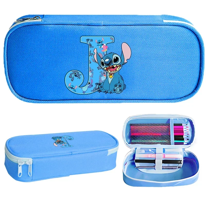 Disney Stitch Print Pencil Box Student School Supplies Stationery Kids Penbag Pencilcase Kawaii Boys Girls Birthday Cute Gifts