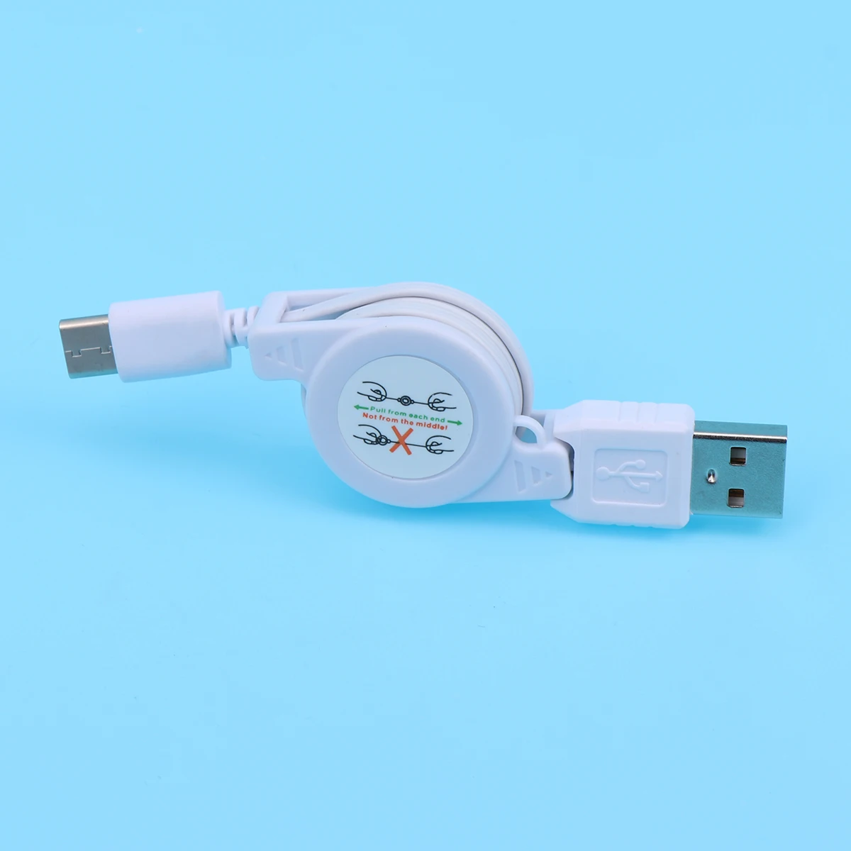 

Telescopic 1PCS Type C Data Cable Retractable Charging Cord Compact Foldable Portable Cable for Mobile Phones Power Banks