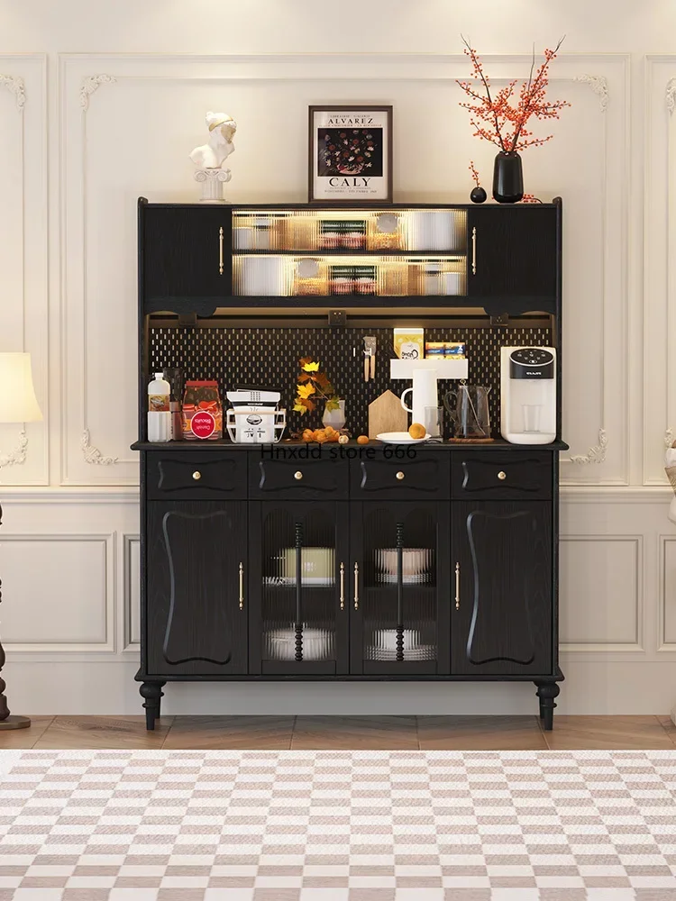 Gabinete lateral de comedor de estilo retro de madera maciza francesa, hogar