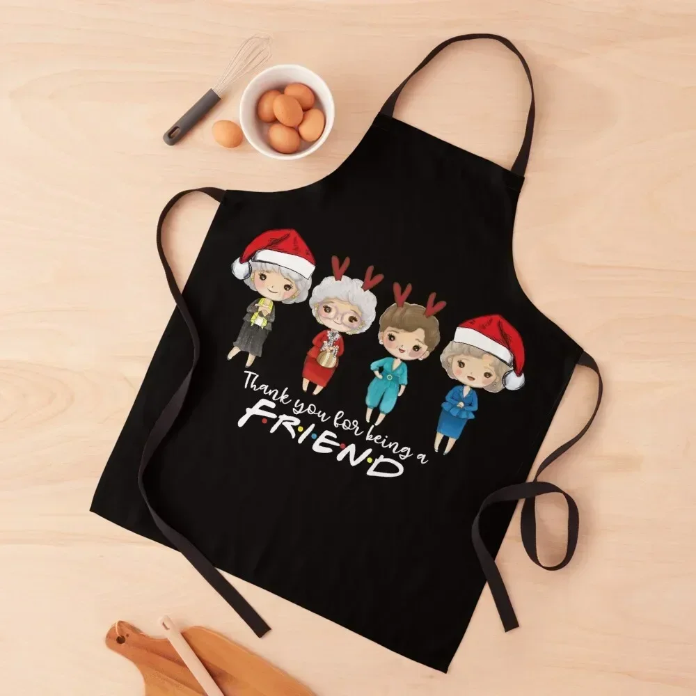 thanks you for being a friend-golden girls-chirstmas Apron Womens Dresses Kitchens Accessories Restaurant kitchen gadgets Apron