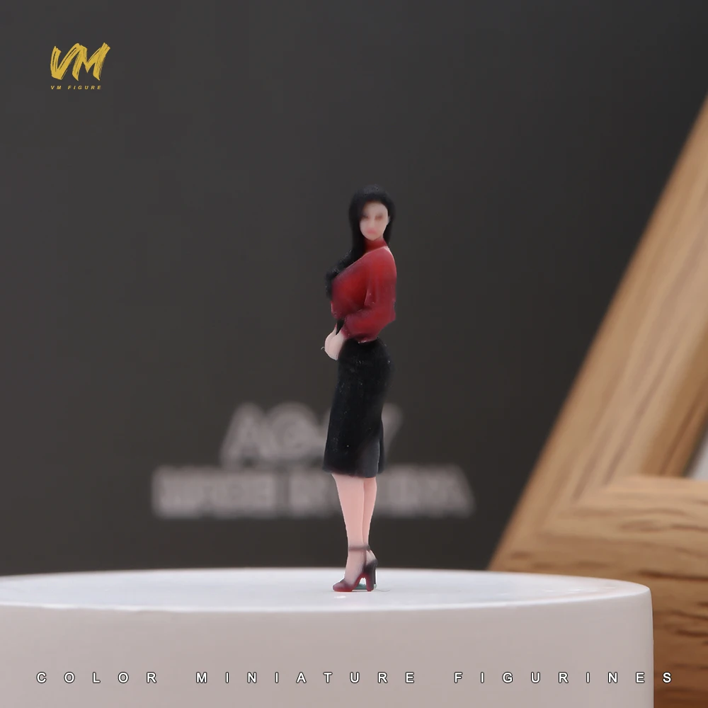 3D Miniatur-Figuren 1/64 Rennfahrerin Professionelle Fotografin Lässiger Mann Mädchen Szenerie-Requisiten Modellansicht Ornamente Fahrzeug-Dekoration – Detail 21
