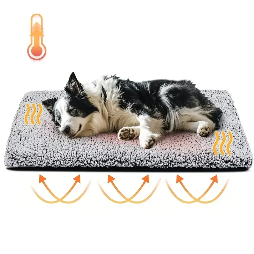 

Winter Self-Heating Pet Pad Blanket for Dogs Cats, No Electricity Thermal Mat with Anti-Slip BottomWarm Cushion for Puppy Kitten