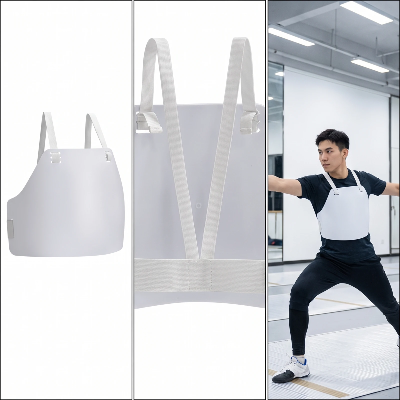 Fencing Chest Protector Adjustable Fencing Chest Guard Breast Protector Lightweight Defensive Gear Long-Lasting for Fencers