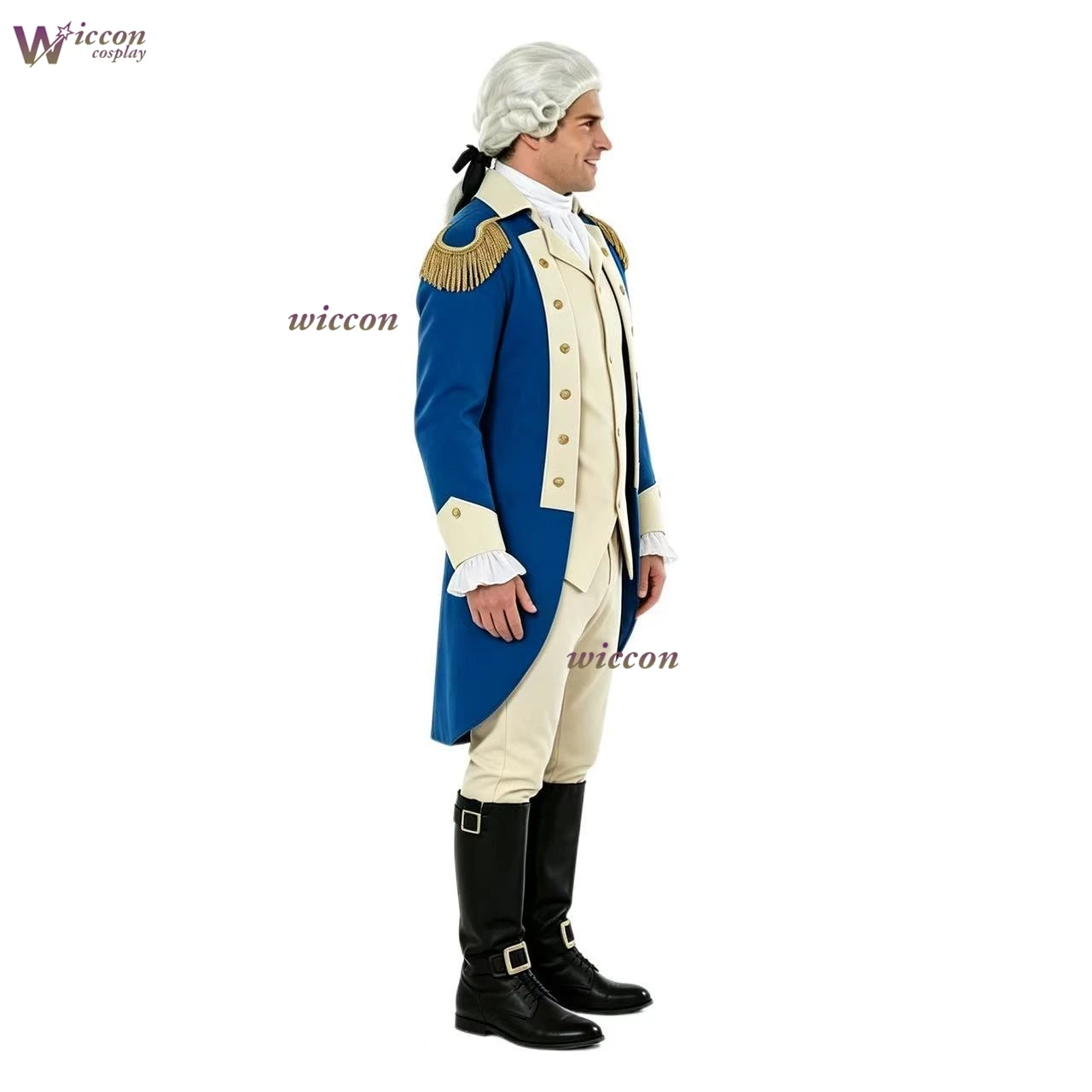 Vintage Hamilton Musical George Washington Uniform Regency Court Outfit Cosplay Halloween Anime Christmas Holiday