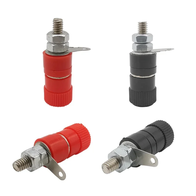 10Pcs 4mm Banana Female Socket Binding Post Terminal Connector Nickel Plated Banana Plug Jack Audio Speaker Nut Mount Connector