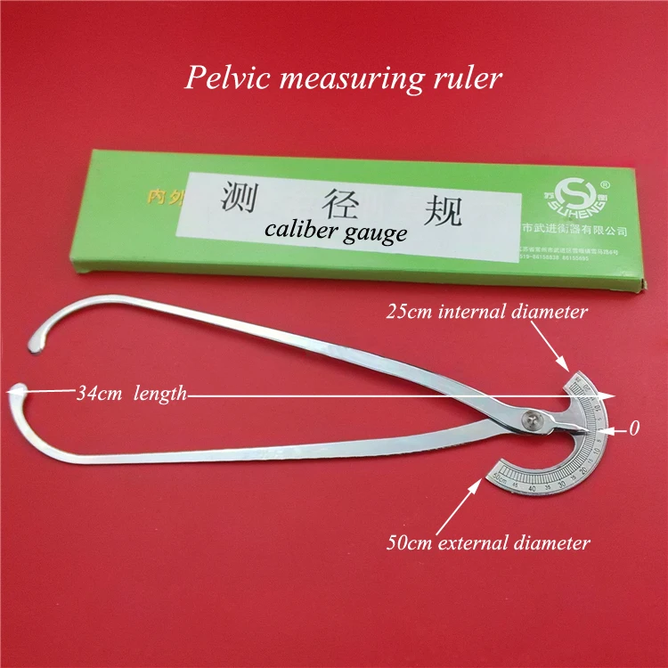 Orthopedics instrument stainless steel caliber gauge for pelvis internal&external diameter measurement orthopedist medical use