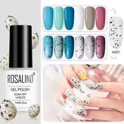 Rosalind 7ml Nail Eggshell Gel Polish Set trasparente Semi permanente Gel ibrido vernici UV Nail Egg Gel con qualsiasi Base di colore