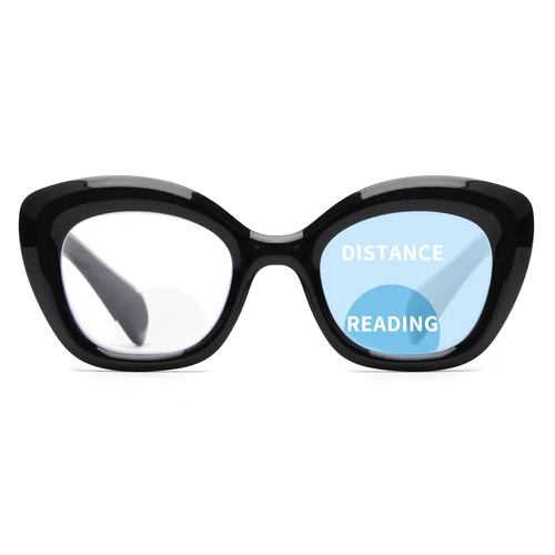 Imagen 1 del producto JM Gafas de lectura bifocales Cat-Eye para mujer, computadora con bloqueo de luz azul