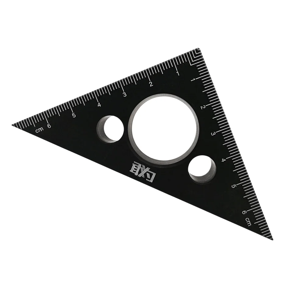 Aluminum Alloy Triangular Rule High Precision Carpenter Ruler Lightweight Compact Clear Numbers Woodworking DIY Triangle