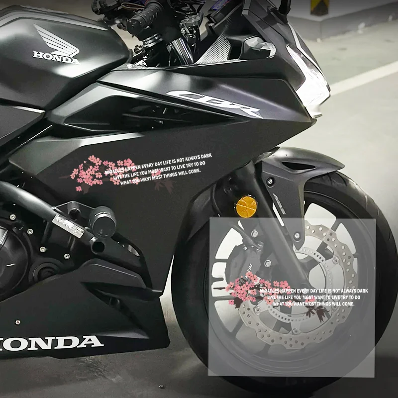 

Японские наклейки с буквенным узором в виде ветки вишни, подходящие для автомобилей, окон и мотоциклов, декоративные наклейки