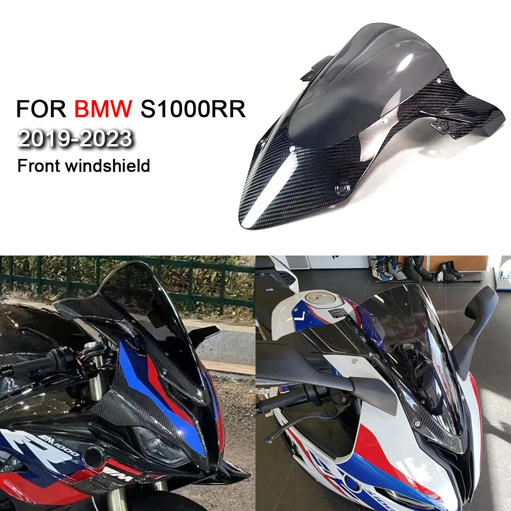 

S1000RR 2023 Windshield For BMW S1000 RR 2019-2023 Motorcycle Carbon Fiber Front Fairing Wind Deflector Windshield Windscreen