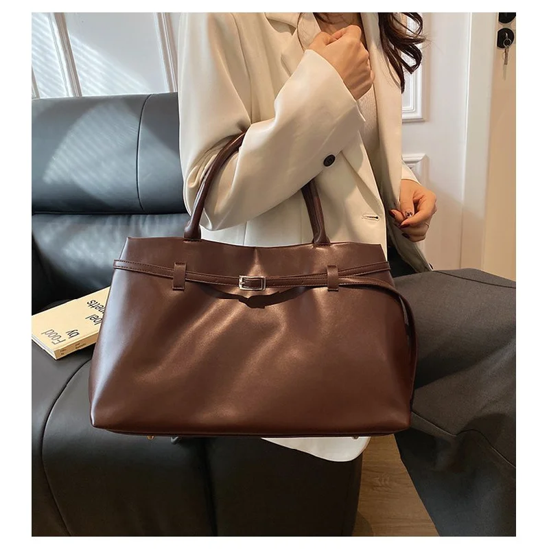 

Женская сумка через плечо из деревенской кожи с принтом Boasting Paris Высококачественная винтажная аккуратная просторная повседневная сумка ​