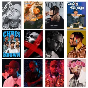 クリスブラウンポスタークラフトクラブバーペーパービンテージポスターウォールアートペインティングベッドルームスタディステッカー 10ベストセールスクリスブラウンアート-10