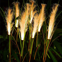 LED Solar Garden Lights Luminous Reed Outdoor Decorative Solar Powered Flower Stake Light Christmas Lights for Yard Lawn Garden