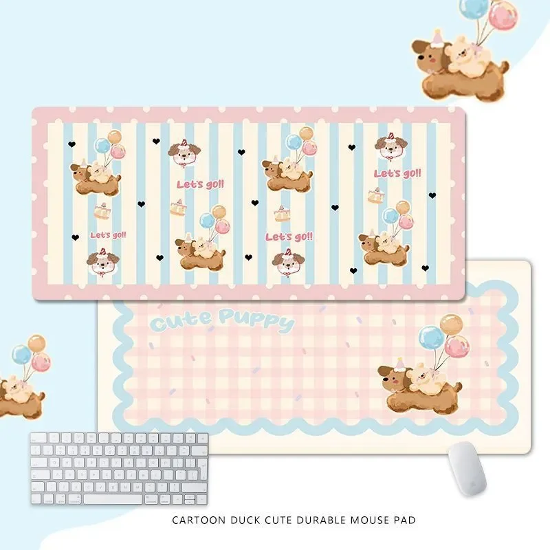 

Милый полосатый щенок из искусственной кожи, коврик для мыши, офисный настольный коврик, коврик для мыши, компьютерный ковер, коврик для игрока, клавиатура для ноутбука, мультяшный коврик