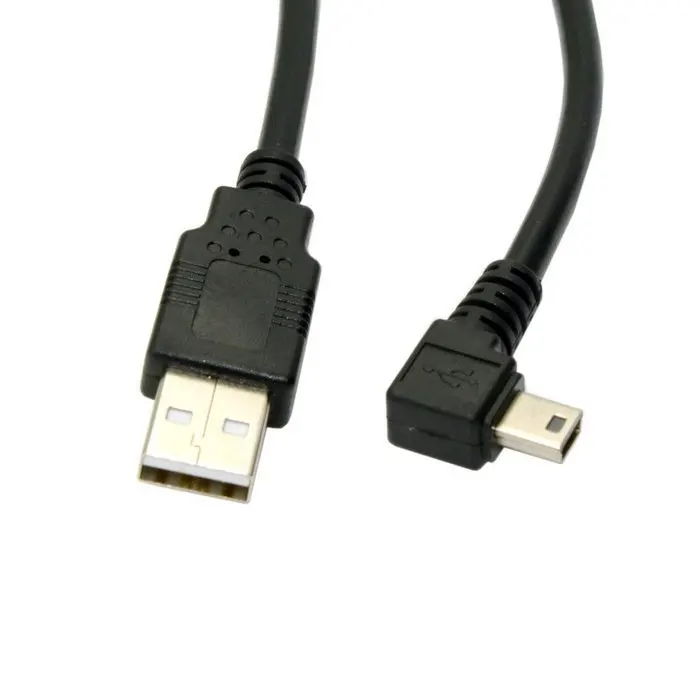 CYDZ Mini USB Тип B 5pin папа левый Угловой 90 градусов к USB 2,0 папа Дата-кабель 6 футов