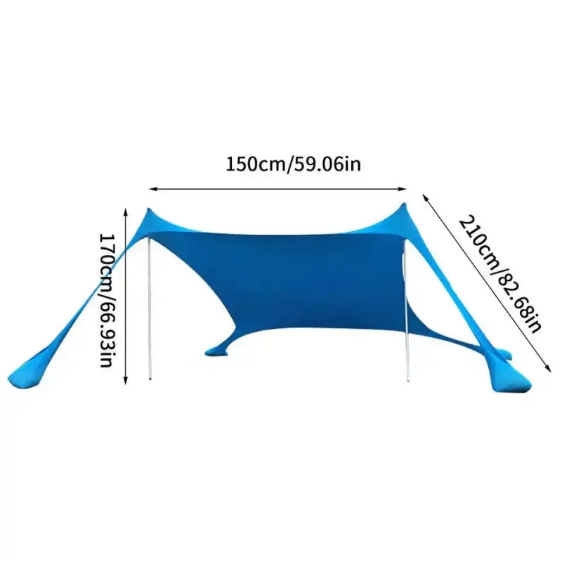 Outdoor Portable Lycra Beach Canopy Portable Windproof And Sunscreen Sun Shelter Canopy Garden House Outdoor Camping Tent