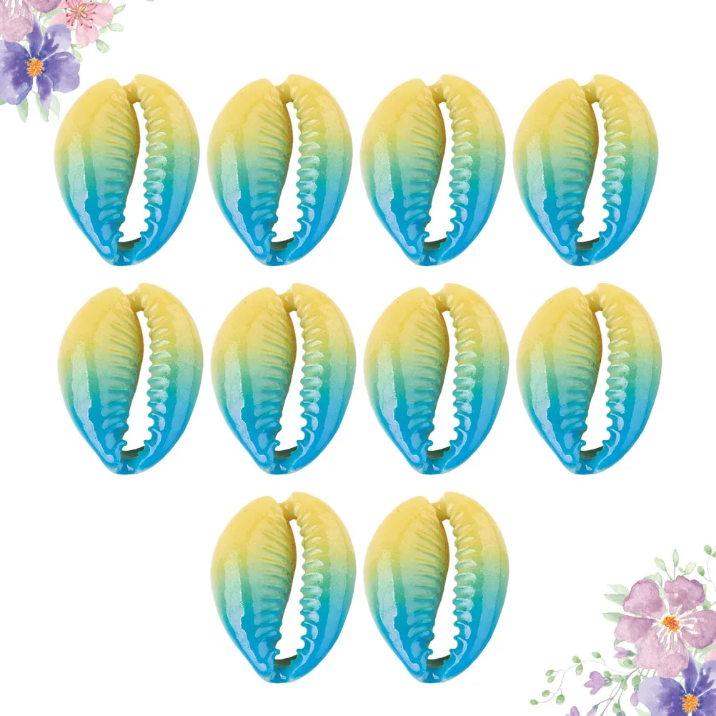 

10 Pcs Women Earring Shell Jewelry Eardrop Bracelet Beads DIY Dangler Earrings Painted Color Pendant