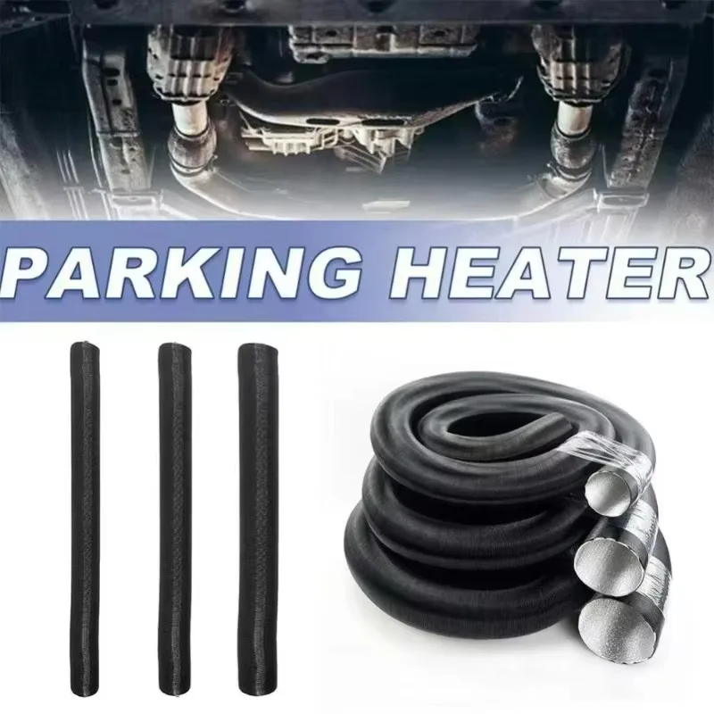 60/76mm Black Aluminum Foil Flexible Duct Heat Insulation Flame Retardant Corrugated Ventilation Hose