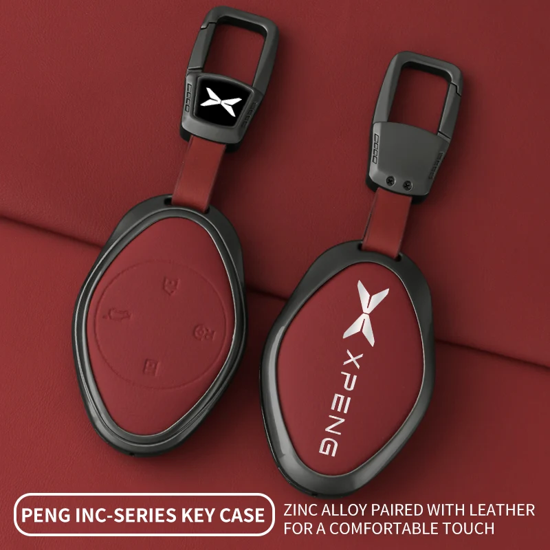 

Zinc Alloy Car Control Key Case Cover For Xiaopeng xpeng p7 p7i p5 g3 g3i g9 g6 22-23 Keyring Protector Keychain Accessories