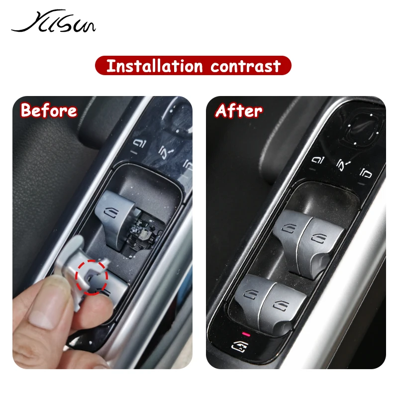 Car Master Window Switch Repair Button Caps Cover Lift Control For Mercedes Benz E C GLC Class Coupe W206 W254 W214