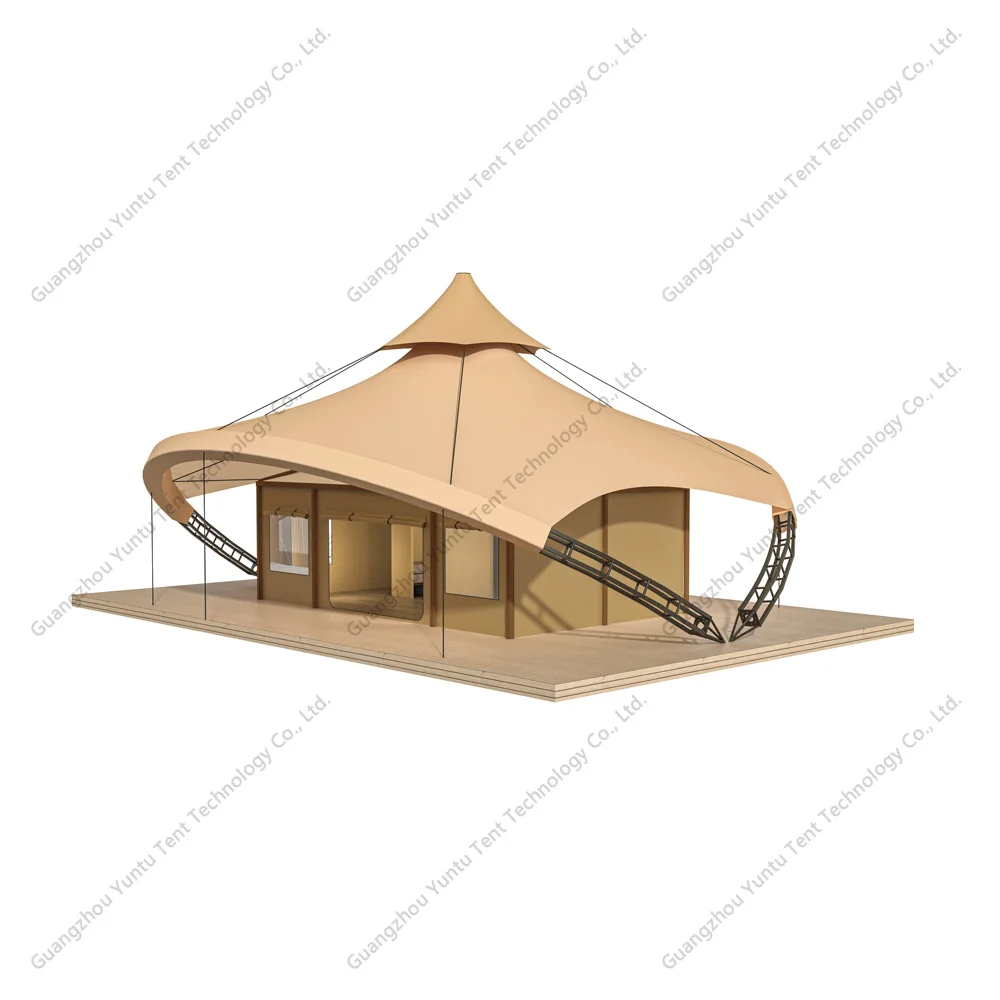 

hit productTethys Eco Resort Lodge Tent Canvas Luxury Glamping Safari Outdoor Hotel Tent with Hexagonal/Diamond Ground Nail