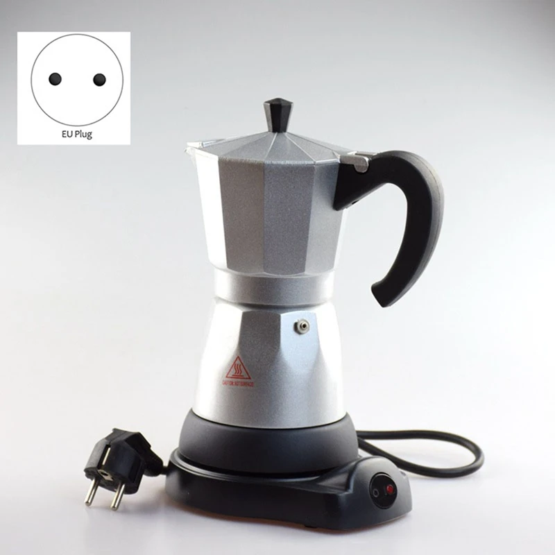 Coffee Pot 6 Cup Electric Espresso Coffee Maker Italian Moka Maker 300Ml Portable Moka Pot With Detachable Base Eu Plug