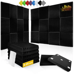 Acoustic Foam Panels Sound Absorbing 6/12/24 Pcs, Studio Wall Acoustic Treatment, For Music Sound Absorbing Material Sponge Pad