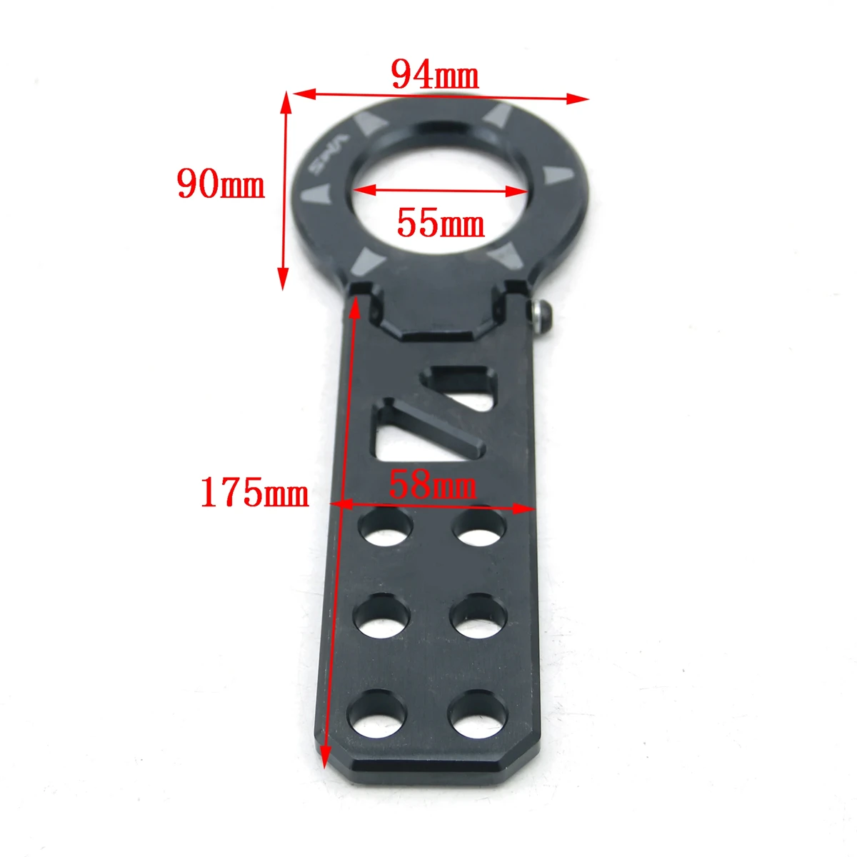 Universal black JDM style aluminum racing front tow hook for all cars