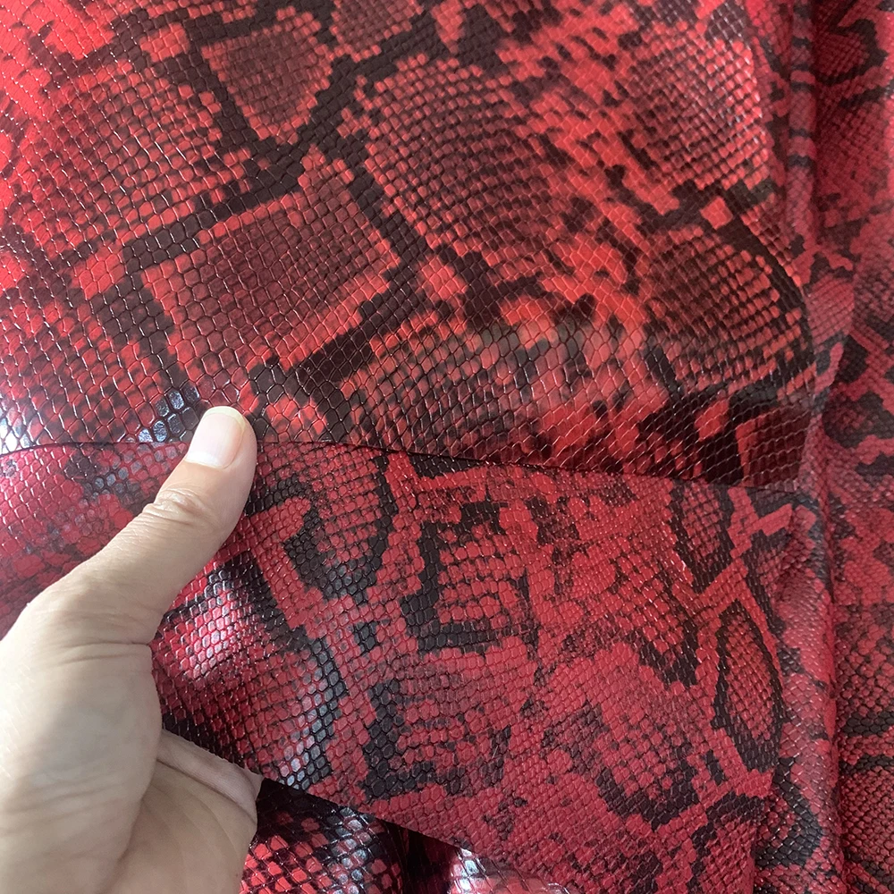 

Верхний слой коровьей кожи с узором красного питона, кожа хромированного дубления, коровья кожа на голову, кожа ручной работы своими руками