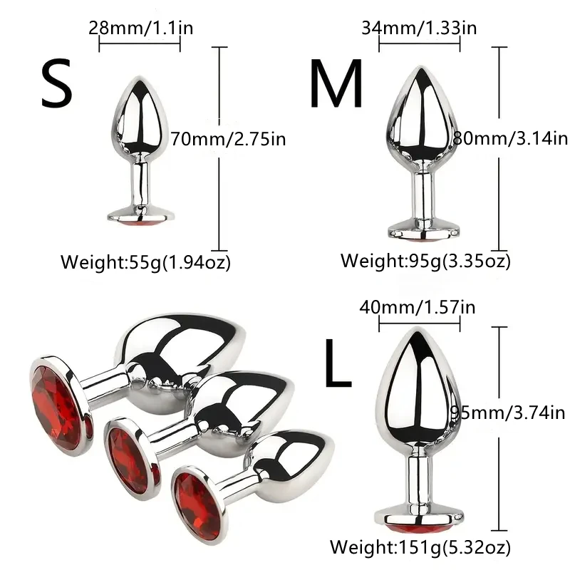 Tapón Anal de Metal inoxidable, tapón Anal con joyería, cuentas anales de cristal coloridas, Juguetes sexuales para adultos para mujeres, juego para adultos, Sex Shop