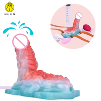 NUUN Liquid Silicone Soft Vibrating Grinder Strapon Squirting Grinders Anus Clitoris Massager Sex Toys For Women Men Adults Game