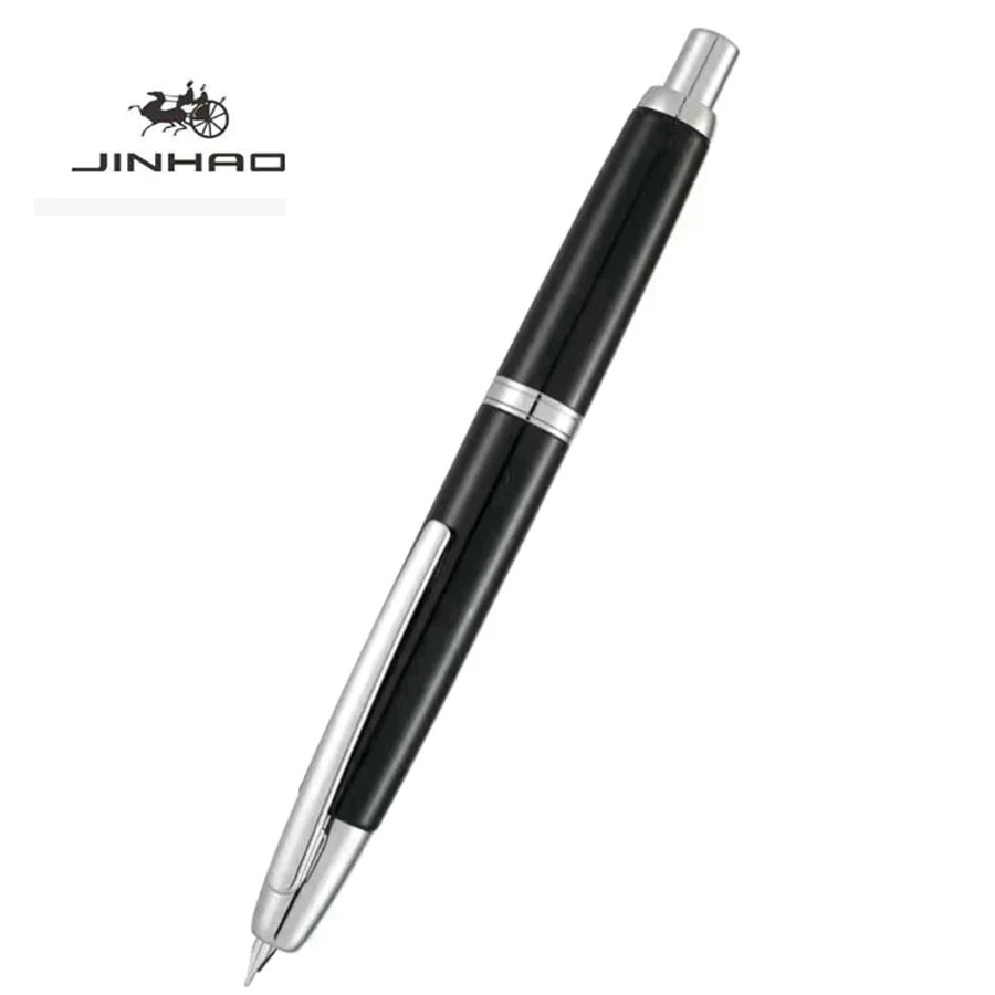 JINHAO 10 High Quality Limited Edition Color Retractable Press Fountain Pen EF/F Nib with Ink Converter Writing Gradient Coffee