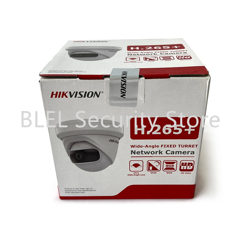 Imagem -02 - Hikvision-super Grande Angular Fixo Mini Torre Câmera de Rede 4mp ir 1.68 mm Ds2cd2345g0p-i Poe Original