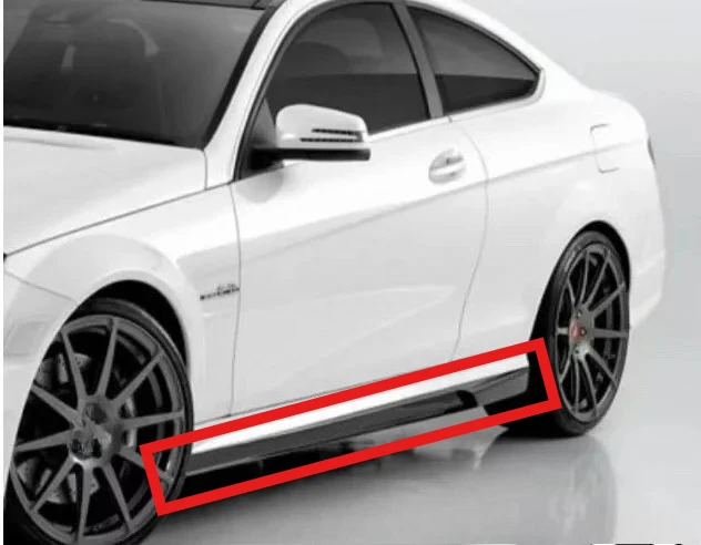 

Боковые юбки из карбона для Mercedes-Benz W204 C63 в стиле AVT, комплект обвеса, боковые крылья