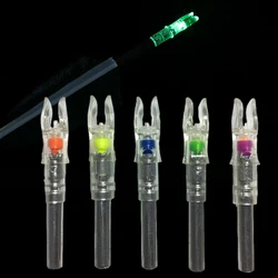 Archery 5 Colors Automatic Lighted Arrows Nock Bowstring LED Luminous Tail for I.D 6.2mm Arrow Shaft Compound Bow Accessory