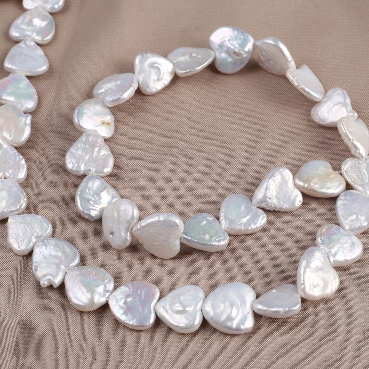 Natural Pearl Peach Heart Delicate Shape Elegant Appearance for DIY Jewelry Making Handmade Bracelet Necklace Length 36cm