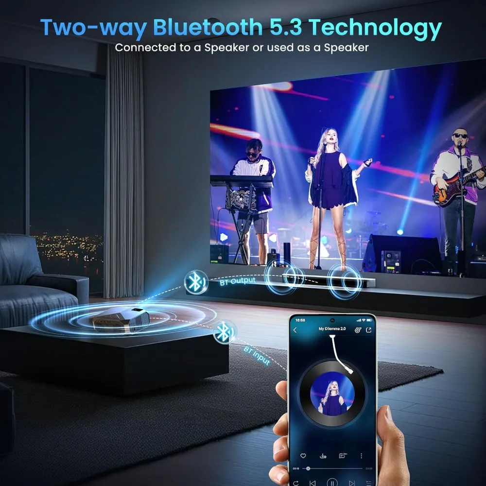 جهاز عرض ذكي رسمي من Netflix WiFi 6 Bluetooth 5.3 4K جهاز عرض أفلام خارجي يدعم Prime Video YouTube HDMI USB iOS