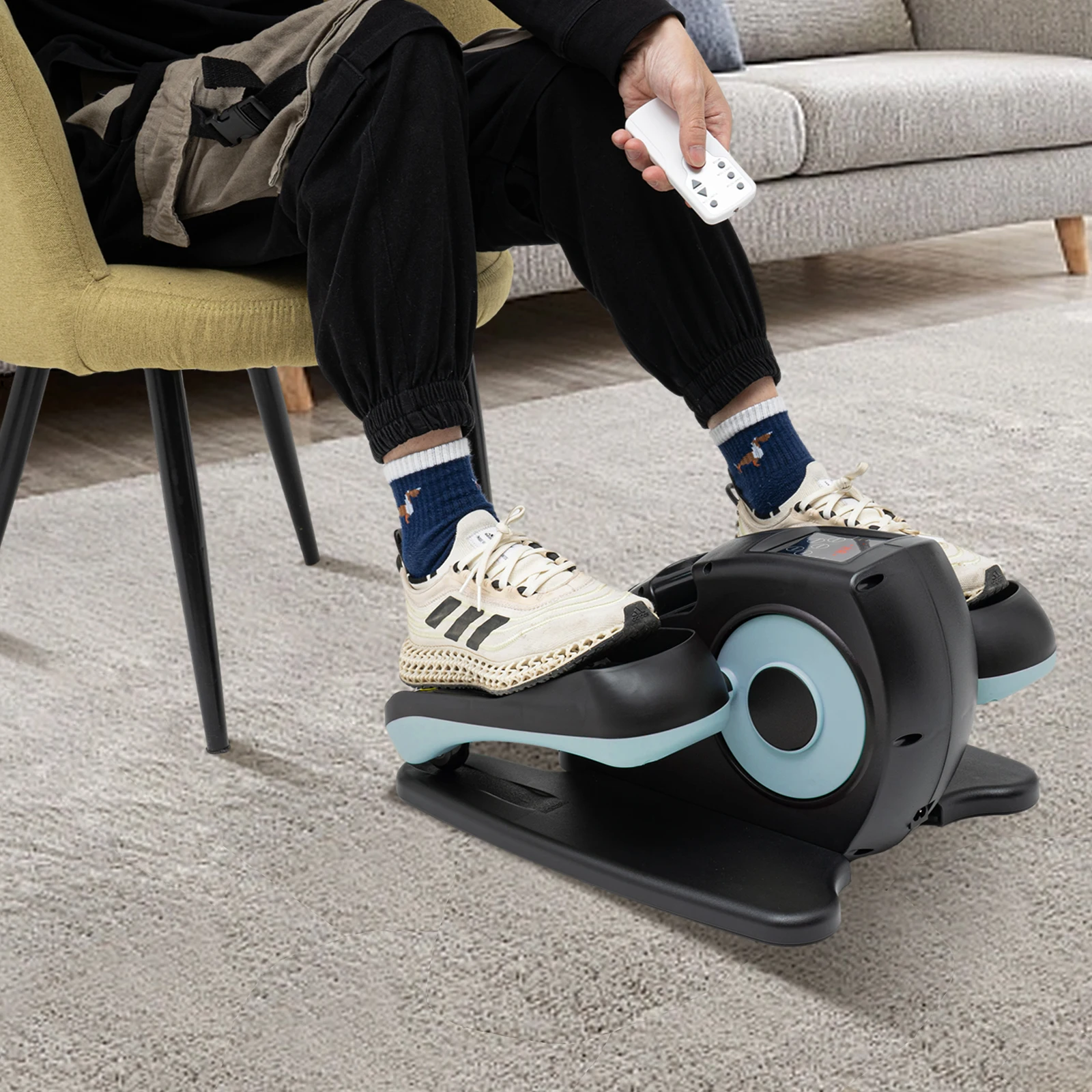 Ellipsentrainer für Senioren, elektrische Reha-Bein- und Fußpedal-Trainingsgeräte mit Fernbedienung