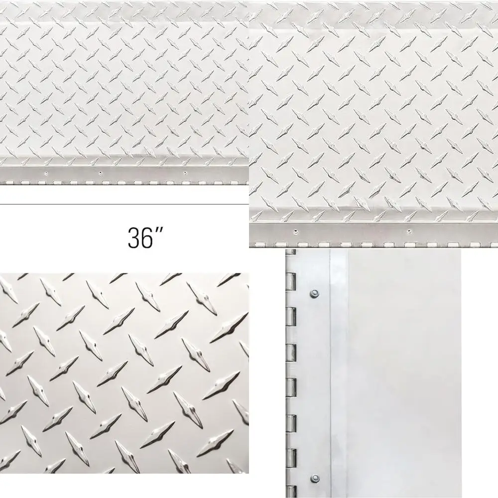 

3005.5262 Hinged Aluminum Trailer Door Slider Plate - 36", Silver