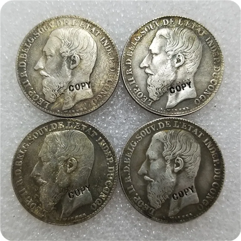 1887,1891,1894,1896 CONGO FREE STATE 2 FRANCS COINS COPY commemorative coins-replica coins medal coins collectibles