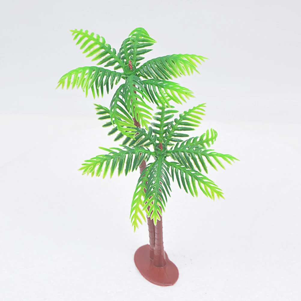 

10pcs Coconut Tree Ornament Cake Decor Lifelike Dessert Topper Party Wedding Birthday Special Occasions Safe Paper Material