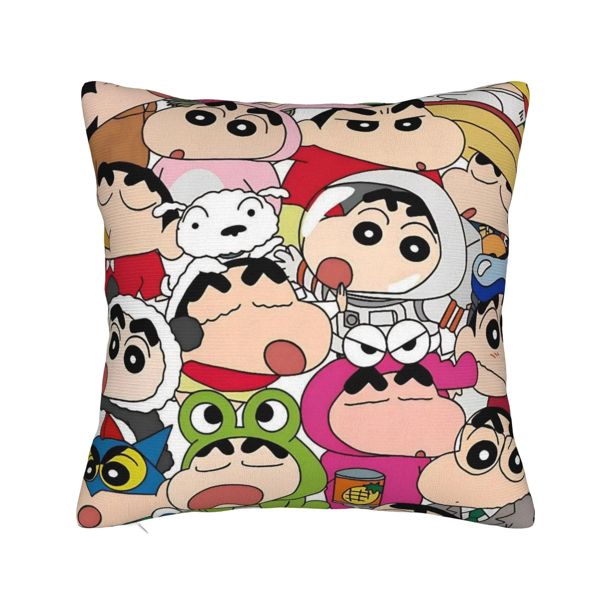 Shinchans 90s Cartoon Pillowcase Polyester Cushion Cover Decorative  Pillow Case Cover Home Dropshipping 40X40cm