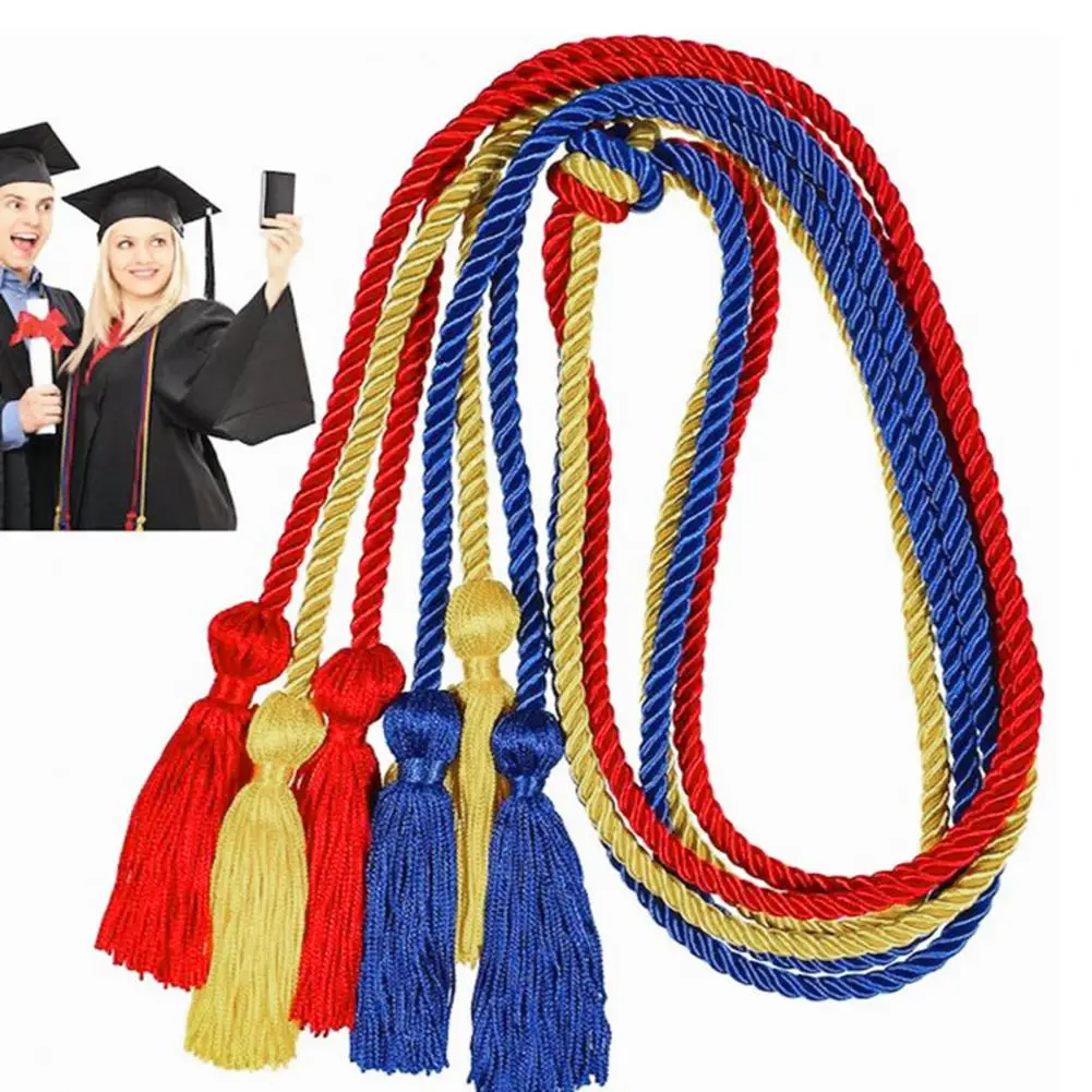 1Pc Graduation Honor Cords Craft Braided Tassels Drawstring Rope Polyester Yarn Honor Cord for Graduation Students Bachelor Gown