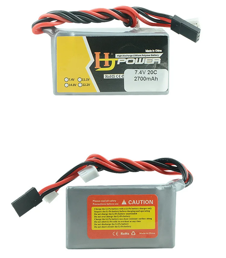 7.4V Lipo Battery 2S 2700mah 20C Receiver Battery For LRP VTEC Oil truck RC Receiver mp93 mp10 Spare Parts with Futaba JR Plug