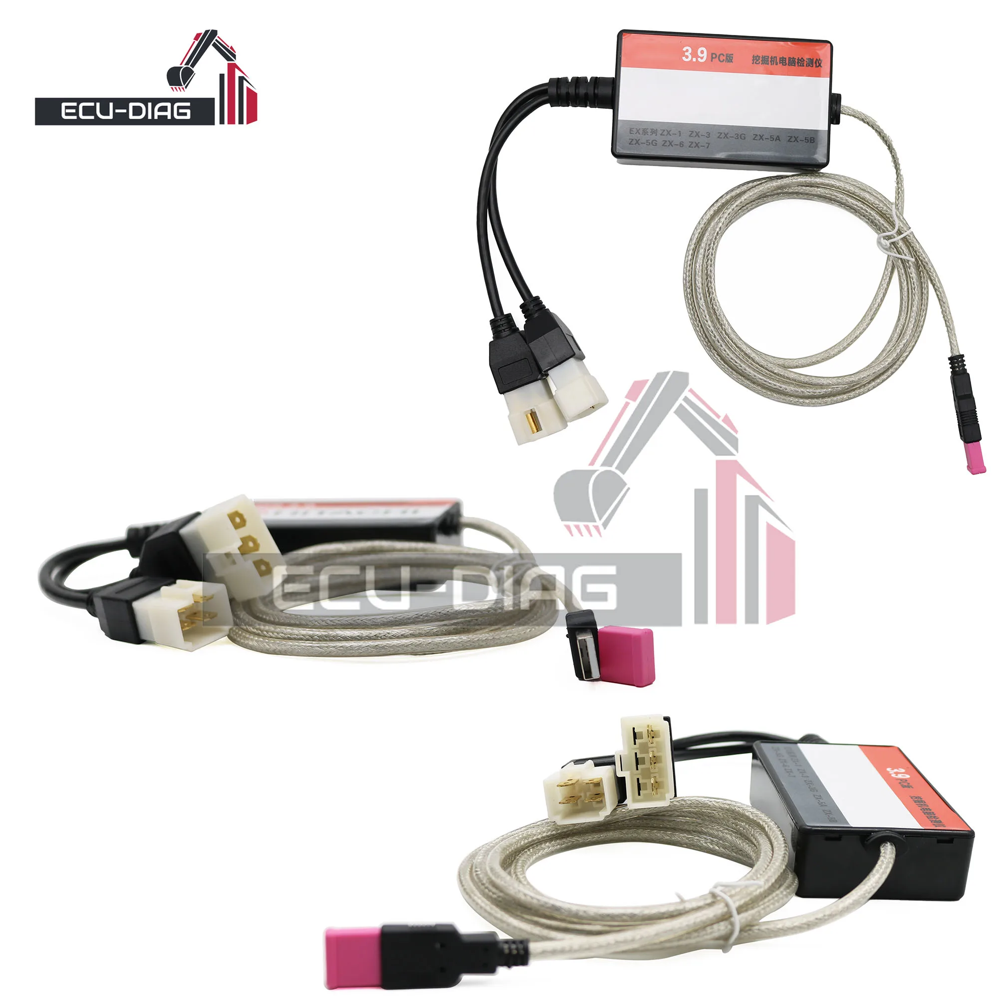 MPDR3.9 مع برنامج لشركة هيتاشي EX ZAX 60 70 120 200 210 350 470 أداة تشخيصية أداة محول كاشف الأخطاء