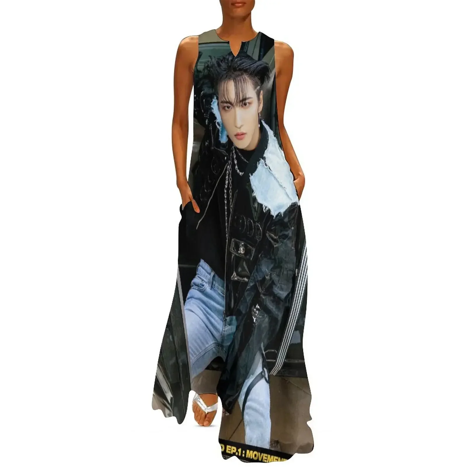 

ATEEZ SEONGHWA THE WORLD EP.1 : MOVEMENT GUERRILLA Long Dress Women dresses summer dress for women Dress