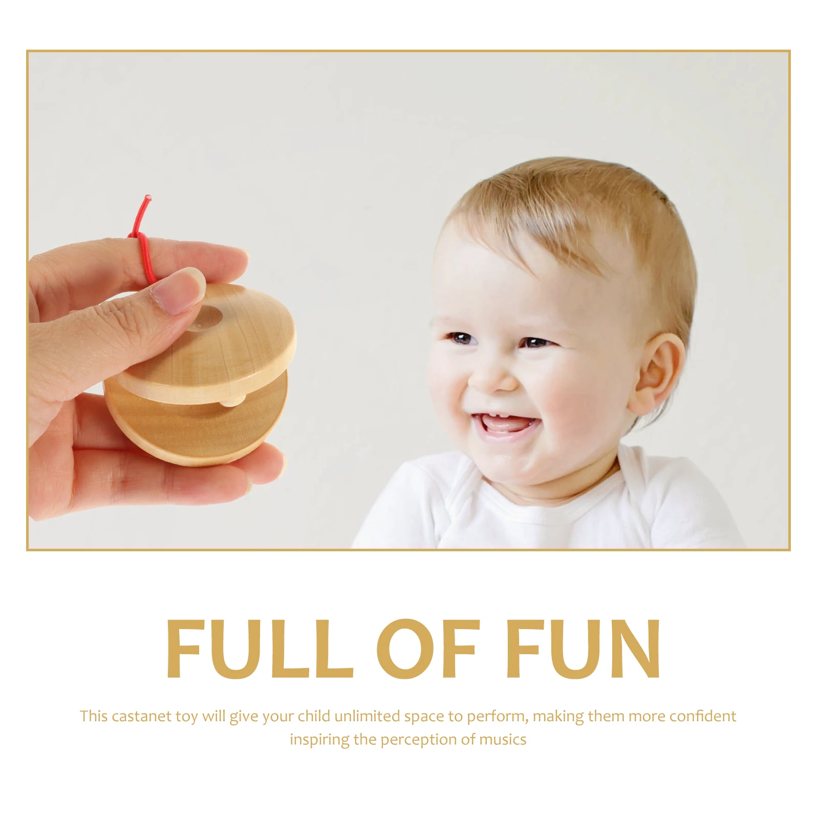 

8Pcs Wooden Castanet Preschool Musical Percussion Instruments Kids Early Learning Educational