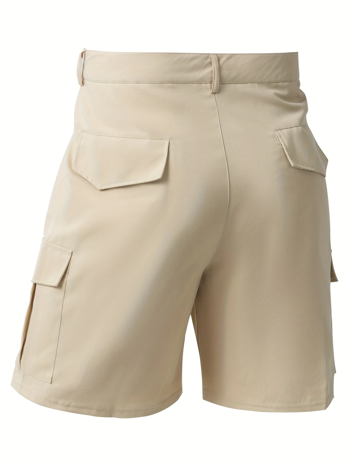 plus Size Men's Simple Commuter Business Shorts Pure Color Slant Pocket Summer Casual Golf Formal Shorts